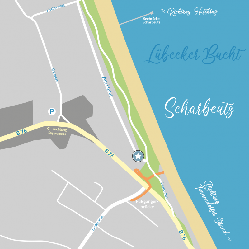 Lageplan BEACH INN - Scharbeutz - bei google maps